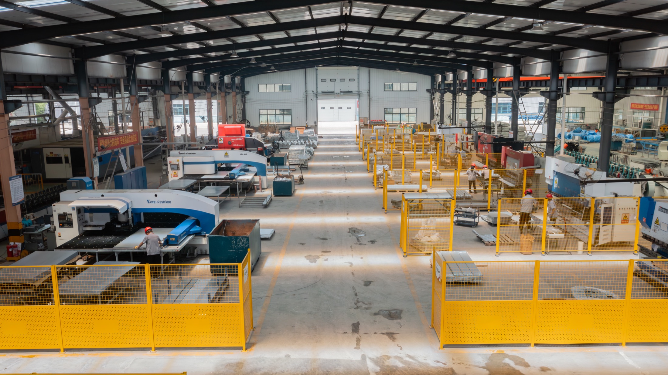 Steel fabrication and equipment assembly inside the Kaleter factory