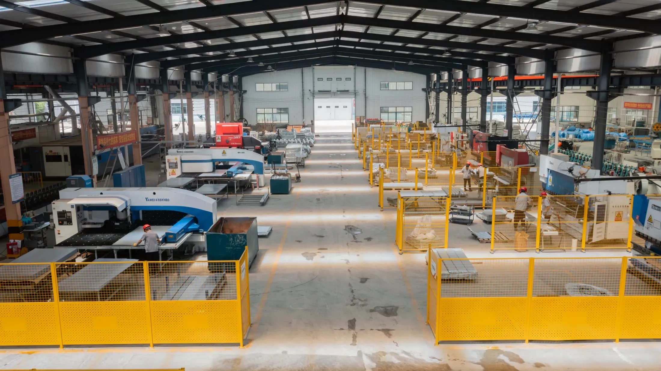 Steel fabrication and equipment assembly inside the Kaleter factory